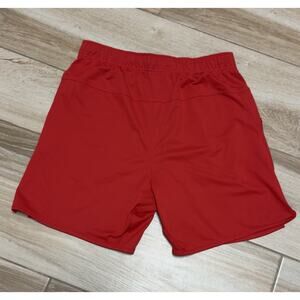 Nike Shorts Size Medium Red Dry-Fit Drawstring Lined Althletic Wear